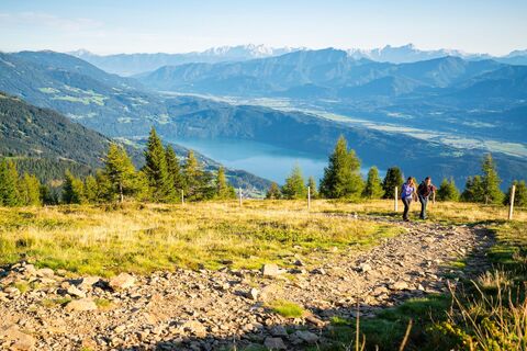 Wanderweg auf den Tschierweger Nock auf der Millstätter Alpe