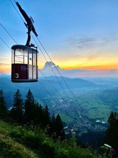 Laber-Bergbahn am Abend