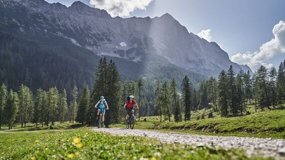 Mountainbiker im Gaistal