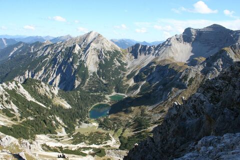 Blick von Schöttelkarspitze auf die Soiernseen