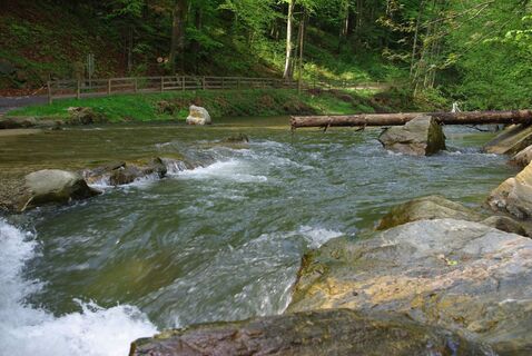 Tosendes Wasser in der Klamm, ApfelLand Stubenbergsee in der Oststeiermark