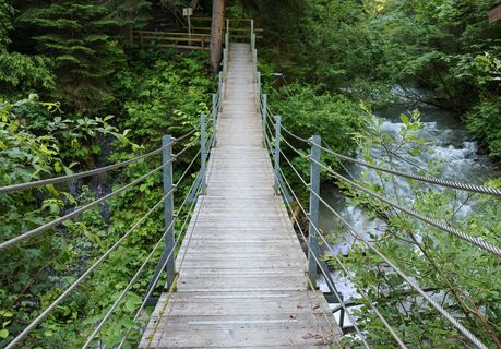 Hängebrücke entlang der Ritter-Waldauf-Runde