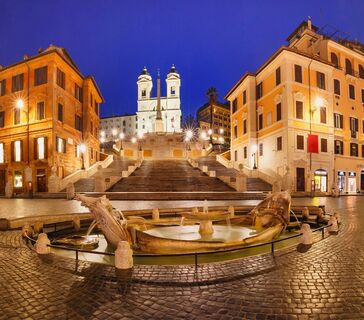 Auf dem Platz Piazza di Spagna - Spanische Treppe von Rom