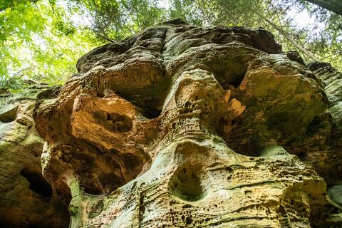 Beeindruckend: Verwitterung an den Felsen "Schweineställe"