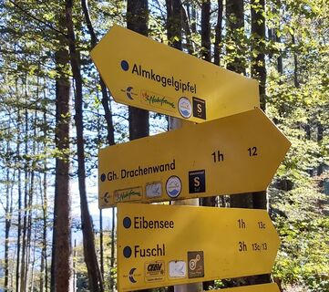 Wegweiser am Almkogel