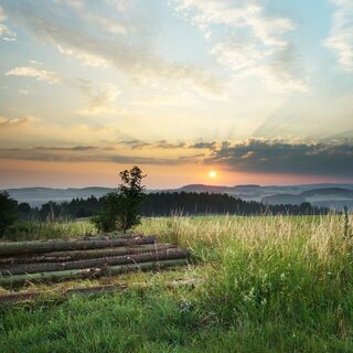 Sonnenaufgang Vogtland bei Adorf