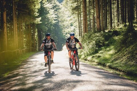 Mountainbiken im Wald