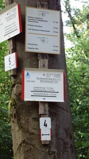 Salzgitter-Bad, Kreuzung Wanderwege Nr. 4 und Nr. 5