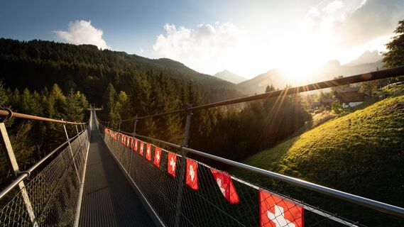 Die Hängebrücke von Torgon
