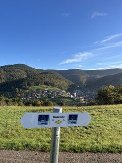 Im Hintergrund das idyllische Örtchen Reichental