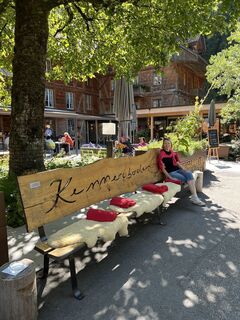 Photo de Eliane Bittel le long du parcours