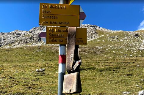 Abzweigung zur Alp Clavadatsch