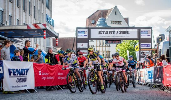 Startpunkt am Rathaus in Singen