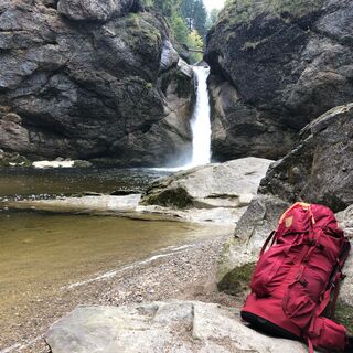 Rast an den Buchenegger Wasserfällen