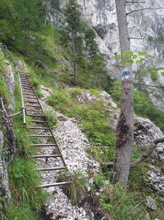 Anfangs über Leitern