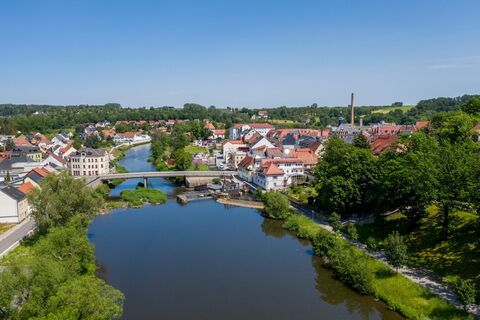 Luftbild Penig mit Muldenbrücke