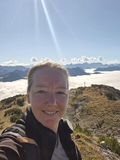 Photo de Nicole Hesse le long du parcours