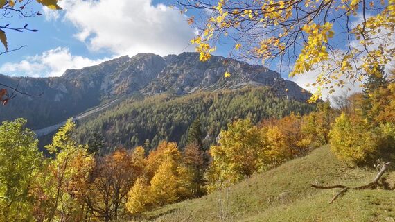 Schneeberg beim Aufstieg zum Almröserlhaus