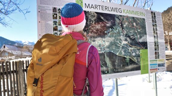Übersichtstafel beim Ausgangspunkt in Kammern