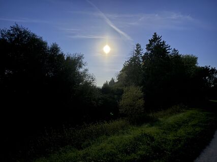 Donauwörth Gehen am morgen bei Sonnenaufgang