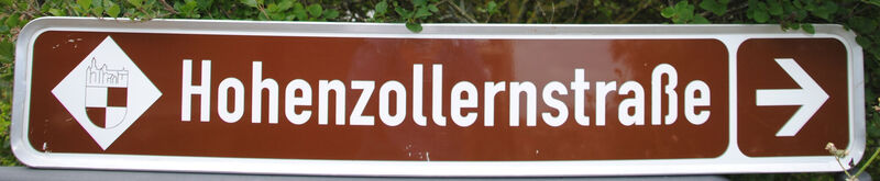 Schild Hohenzollernstraße