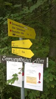 Abzweig des Wanderwegs