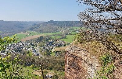 Burgwand Buntsandsteinfelsen