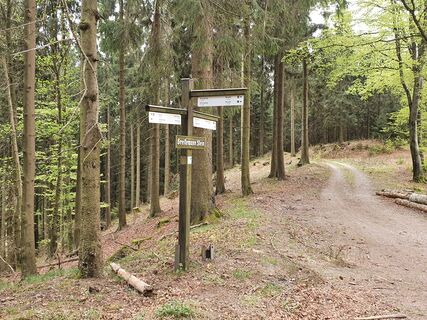 Weggabelung bei Greitemanns Stein