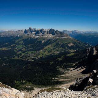 Das Panorama über den Rosengarten