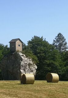 Photo de Christiane Tillian le long du parcours