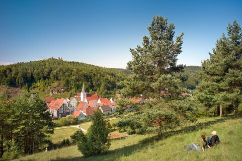 Wanderer bei Hohenburg