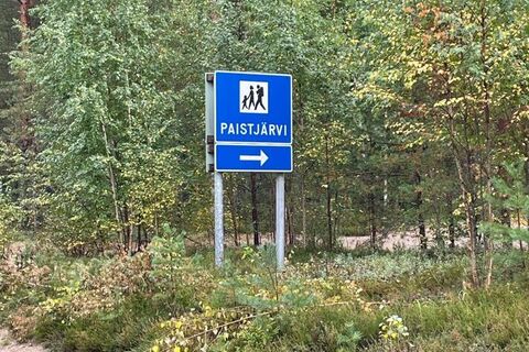 Hinweisschild Paistjärvi zum Startpunkt der Rundstrecke Kannaksen