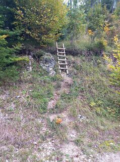 Hier beginnt der Jägersteig zum Gipfel