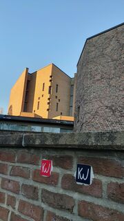 Wegmarkierung Klosterweg Südroute (rotes KW)