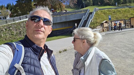 Photo de Erwin Hinz le long du parcours