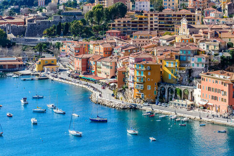 Villefranche sur Mer, vom Blickpunkt der unteren Corniche