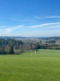Weitblick über Ottobeuren bis nach Eisenburg