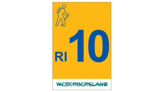Markierung Wanderweg RI10 Rinteln