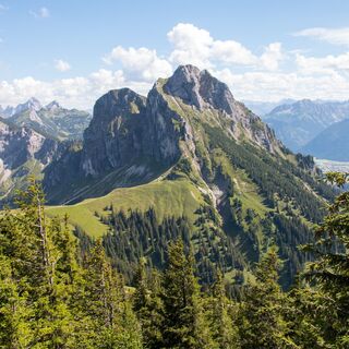 Blick auf den Aggenstein von der Ostlerhütte