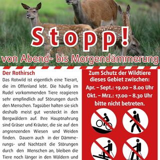 Schild Abend- und Morgendämmerung