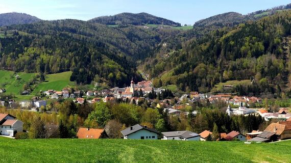 Ortsansicht von oben_ Anger_Oststeiermark