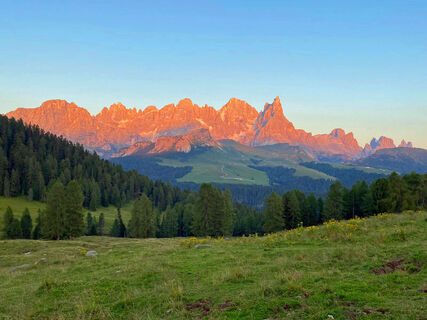 Sonnenuntergang auf der Pala Gruppe