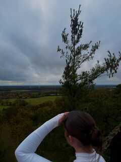 Zdjęcie z Amelie Huber wzdłuż trasy