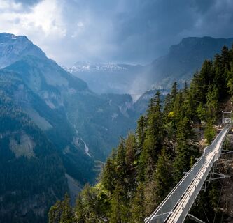Hängebrücke des Bisse du Ro