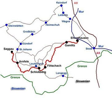 Plan Weinlandradweg R25