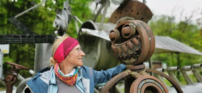 Photo de Klaus Lehner le long du parcours