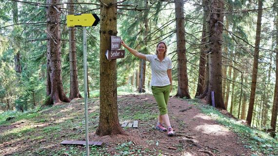 Die Abzweigungen sind gut beschildert