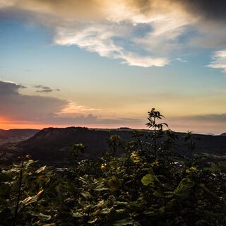 Sonnenuntergang am Türkheimer Burgstall