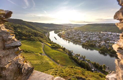 Aussicht von der Burg Landshut auf die Mosel