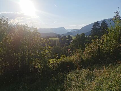 Ausblick über Bad Mitterndorf am Weg zur Simonywarte